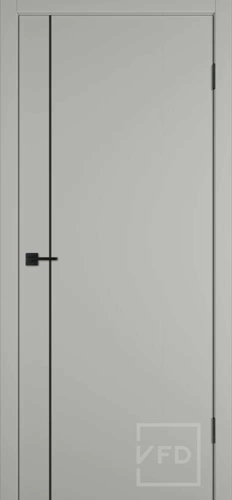 Межкомнатная дверь Basic 1V Emalex taupe ABSblack Black mould (ЗПЗм1)