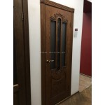 Межкомнатные двери шпон дуба Муар тон орех-2
