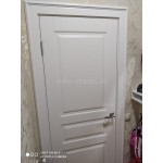 Двери Смальта 01 белая эмаль RAL 9003 со стеклом