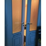 Двери Смальта 04 белая эмаль RAL 9003 патина серебро