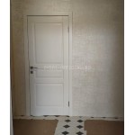 Двери Смальта 01 белая эмаль RAL 9003 со стеклом
